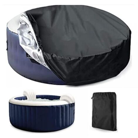 Housse de spa solaire d'extérieur ronde, imperméable et résistante aux UV (220 cm x 30 cm) (1/5)