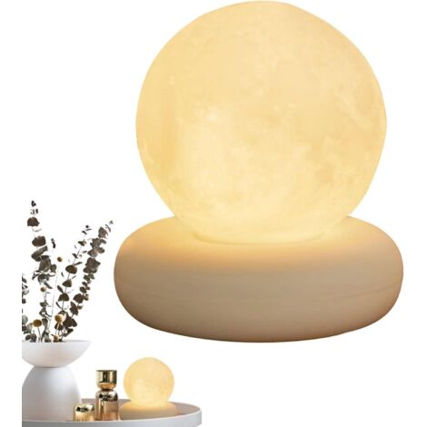 Lune Décoration table 3D - Touch Control Luminosité Luminosité, Charge USB, Lampe table décorative, Veilleuse, Décoration chambre (1/5)