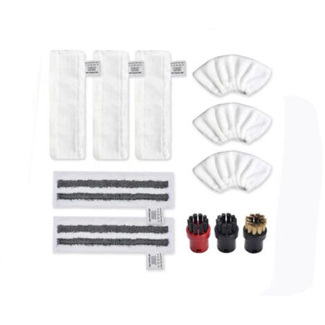 Karcher Easyfix SC2 SC3 SC4 SC5 Bonnettes Microfibre Lingettes Serpillière Chiffons Brosses à Buse Ronde pour Nettoyeur Vapeur Pièces de Rechange - Différentes Quantités (1/5)