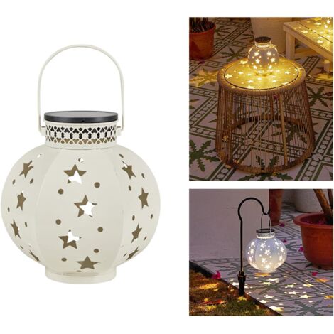 Lanterne solaire d'extérieur Lanternes extérieures en métal Lampes solaires pour jardin, extérieur, patio, arbre, pelouse, cadeau Décoration de jardin orientale (1/5)