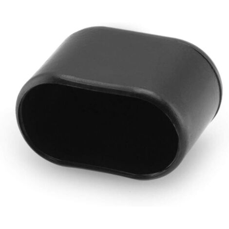 4 x Embouts Tube 30 x 15 mm Embout de Chaise Ovale Patin Meuble Noir D (1/3)