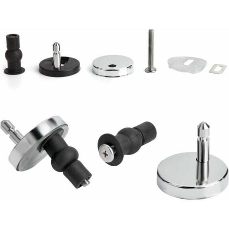 Abattant de toilettes, fixations pour abattant de toilettes à charnières, accessoires de fixation pour abattant de toilettes, 1 paire (1/5)
