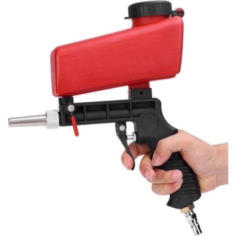 Ikodm – Sableuse pneumatique portable – Pistolet à sableuse professionnel – Buse en alliage d'aluminium – Poignée antidérapante ergonomique (1/5)