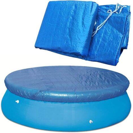 Bâche solaire pour piscine ronde 183 cm – Protection contre feuilles et poussière – Corde de maintien – Réduction évaporation 98% (1/5)