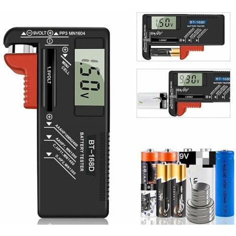 Testeur de Piles numérique - Testeur de Piles Universel - Batterie Testeur - Pour AA, AAA, C, D, PP3, 9V, 1.5V, Piles Bouton - Fonctionne sans Pile (1/5)