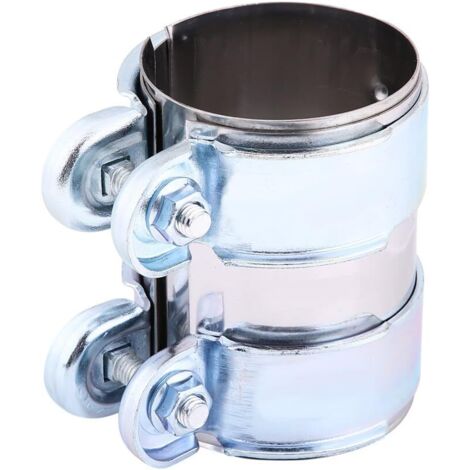 Collier de serrage d'échappement en acier inoxydable pinces de tuyau de silencieux de voiture connecteur de tuyau de silencieux collier de tuyau de chat avec boulons (1/5)