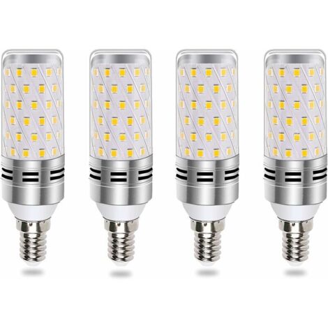 Ampoule E14 Mais LED 16W Blanc Froid 6000K, Équivalent Halogène E14, 360° Lumiere, (6000K), Ampoule E14 Bougie LED pour Lustre/Applique/Lampe Chevet, non-dimmable, lot de 4 (1/3)