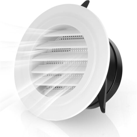Grille de ventilation de plafond en ABS de 9,9 pouces, adaptée au salon, à la salle de bain, à la cuisine, persienne inclinée, ouverture de 200 mm (1/5)
