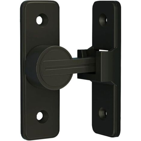 Loquet de porte intérieur coulissant noir, loquet de porte rotatif à 90°, verrou antivol pour portes et fenêtres (1/5)