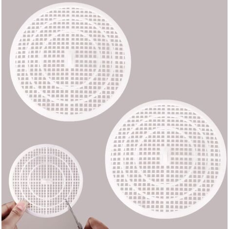 Filtre d'évier - Filtre à cheveux pour douche - Protection pour drain ouvert pour cuisine, salle de bain, receveurs de douche (blanc) (1/5)