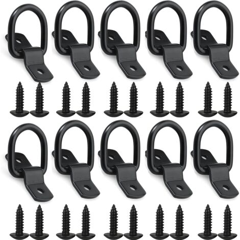 D Anneau D'arrimage Anneau,Anneaux D'arrimage en D, 10pcs Anneau de Montage pour remorque, Camion, camionnette, Bateau, Corde (1/3)