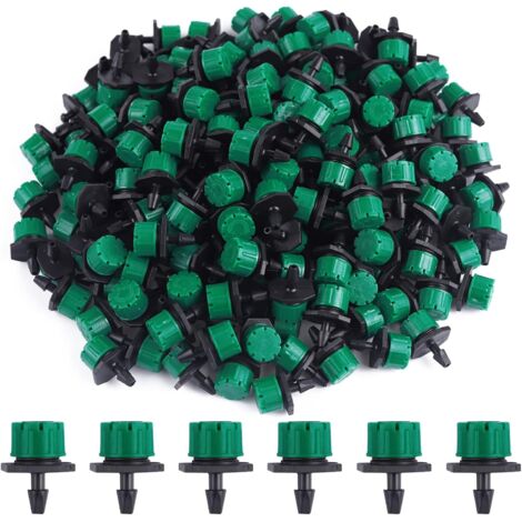 200PCS Goutteurs Irrigation Goutte à Goutte dripper, Buses de Gicleurs Émetteur Jardin, Arrosage Goutte à Goutte Automatique 360° Réglable DIY(vert foncé) (1/5)
