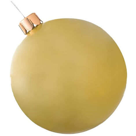 Boule de Noël,1 ensemble de jouets gonflables d'extérieur faciles à gonfler, boules de décoration de noël de couleur vive pour le jardin 65CM or (1/5)