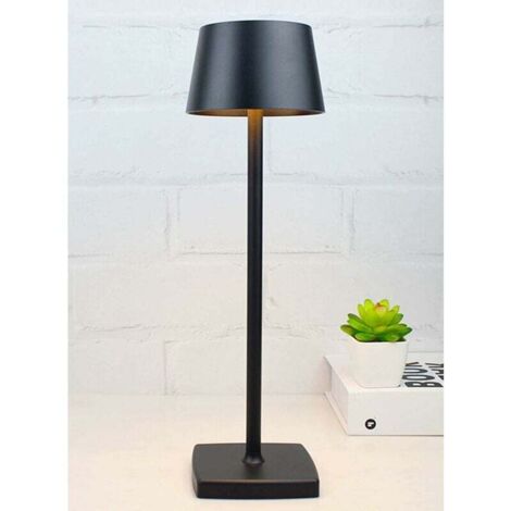 Lampe de chevet rechargeable pour la protection des yeux des étudiants, adaptée à l'étude, à la chambre à coucher, à la salle à manger, au bar, au chevet et au bureau - noir-5200mAh (1/5)