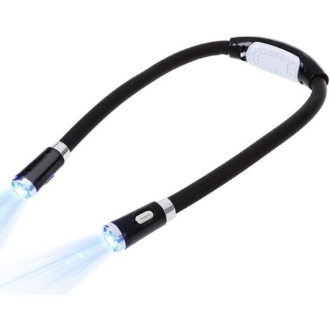 Led Lampe De Lecture Mains Libres Accrochée Au Cou 4 Perles De Lampe Led, Mode 4 Vitesses, Peut Être Lue Sur Le Lit Ou Dans La Voiture (blanc) (1/5)