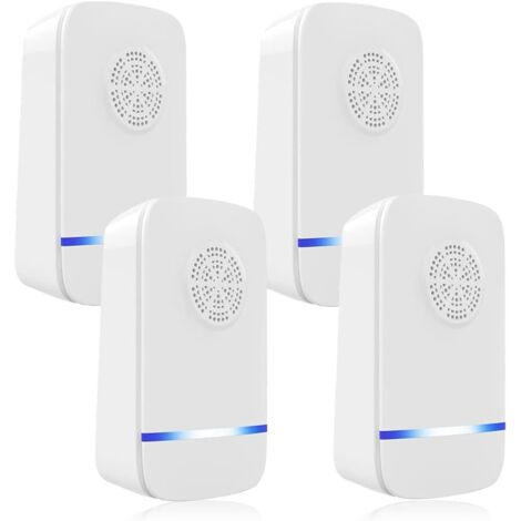4 Pack Ultrason Souris et Rats,Appareil Ultrason Souris,Répulsif à Ultrasons pour Souris Répulsif Intérieur Dispositif Anti Souris Insectes, Moustiques, Cafards, Rats, Fourmis, Araignées (1/5)