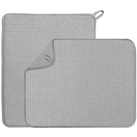 Tapis de cuisine durable avec tapis de vaisselle en fibres ultra-fines, tapis de vaisselle super absorbant, tapis de vaisselle (1/5)