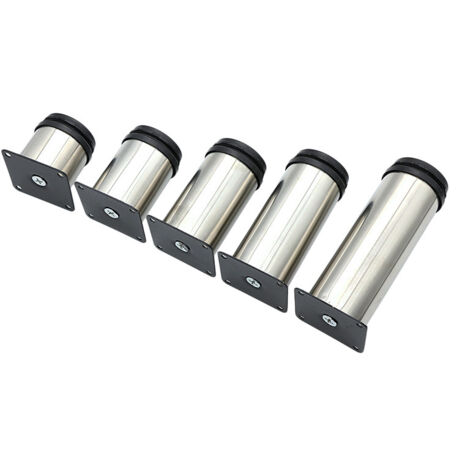 Lot de 4 Pieds de meubles de hauteur réglable en acier inoxydable pour canapé table armoires - 6cm (1/4)