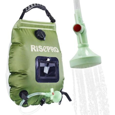 Sac de douche solaire, 20 litres, camping, température 45 °C, randonnée, escalade (1/5)