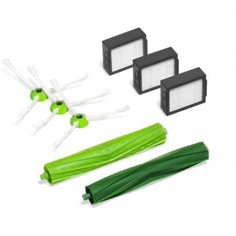 Kit de pièces de Rechange Compatible avec pour Roomba i7 i7+ E5 E6 E7 - Pack de brosses latérales, Rouleaux et filtres Hepa (1/4)