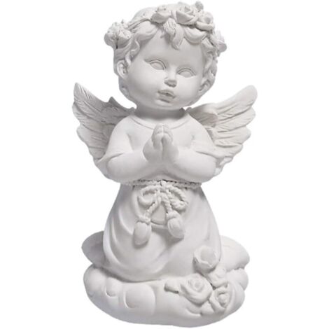Décoratif Ange Statues Et Figurines Résine Ange Ailes Statue Sculpture Jardin Statue Figurine Table Maîtresse Décoration Cadeaux Religieux Catholiques 13X8cm (1/4)