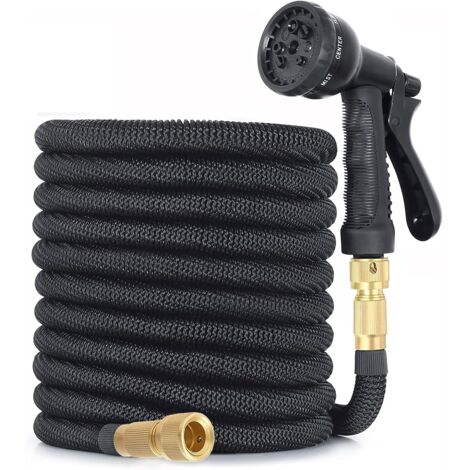 Tuyau d'arrosage Extensible à 8 Fonctions, Tuyau Flexible et Léger, pour Irrigation, Nettoyage du Jardin, Laver la Voiture, Arroser, Baigner Animal, Tuyau d'arrosage avec Sac de Rangement (15M/50FT) (1/4)