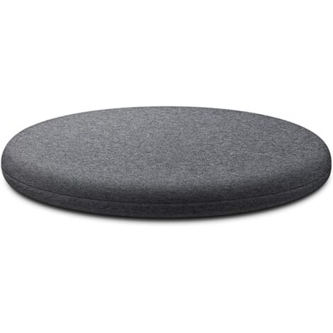 Coussin de chaise rond en mousse à mémoire de forme 30 cm, intérieur amovible - Gris foncé (1/5)