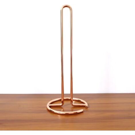 Or rose-Support de Rouleau de Papier, Porte-Rouleau de Cuisine Portable en Acier Inoxydable Or Porte Rouleaux Papier Toilette Vertical en Acier Support Distributeur de Papier (1/5)