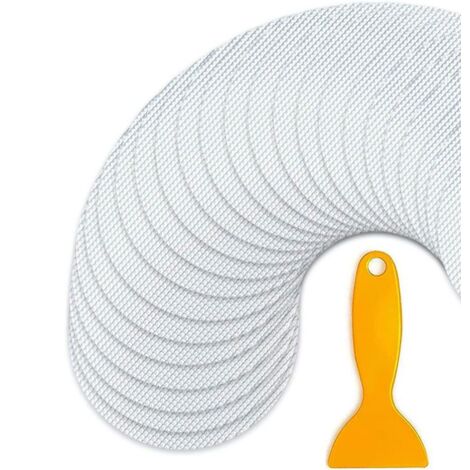 Lot de 20 Stickers de Baignoire Antidérapants pour Salle De Bain, Douche, Tapis de Bain, Rond(Transparent 8cm) (1/4)