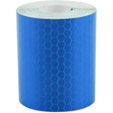 Ruban réfléchissant de haute qualité de 1 mètre, collant et découpable, ruban réfléchissant résistant aux intempéries, marquage de sécurité, ruban réfléchissant (bleu) (1/5)