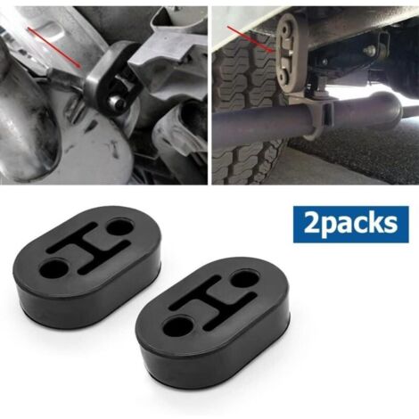 2 Pièces Cintre D'échappement, Support D'Échappement En Caoutchouc, Silent Bloc Echappement Universel Pour Voiture Support De Tuyau D'échappement Support Absorbant D'amortisseur (1/4)