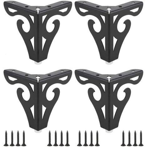 AIDUCHO 4 Pièces Moderne Pied De Table, Pied Meuble Épingle, Pied De Table En Métal, Pieds De Meubles Triangulaires, 10 Cm, Avec Vis, Pour Table Basse, Table À Manger, Table De Chevet, Armoire Et Cana (1/5)