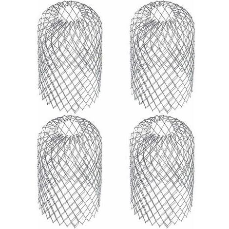 Lot de 4 Gardes de Gouttière en Métal Tamis de Filtre Extensible Crépine de Feuilles Protections de Tuyau de Descente pour Gouttières Tuyau de Descente (1/5)