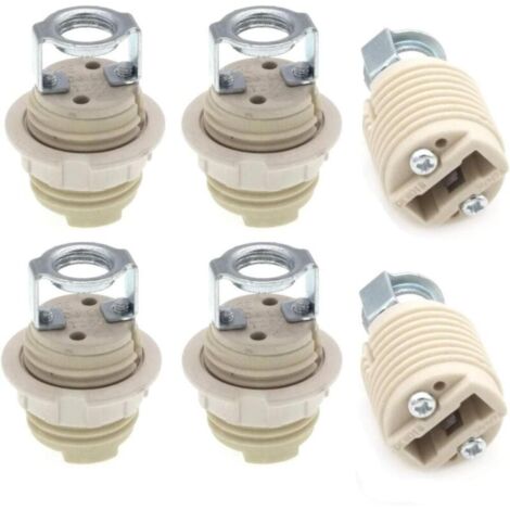 Lot de 6 supports de lampe G9 avec support, douille halogène G9 filetée en céramique (1/4)
