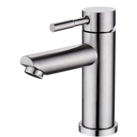 Bassin froid robinet de salle de bain durable cuivre finition chrome cartouche aérateur facile à nettoyer ou à remplacer (1/5)