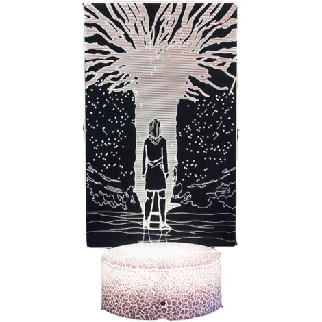 Veilleuse 3D led lumière visuelle stéréo coloré plug-in petite lampe de table (1/2)
