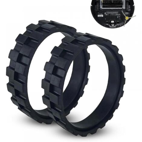 2 pièces Pneu de rechange pour roues iRobot Roomba. Compatible avec séries 500 600 700 800 900 S et i, avec caoutchouc antidérapant à haute adhérence Montage facile (1/5)