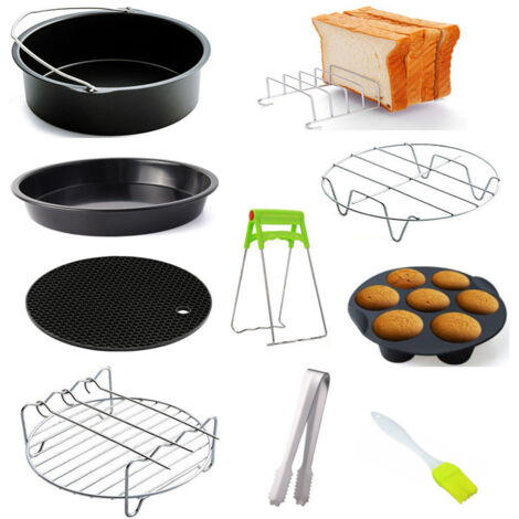 Kit d'accessoires pour friteuse à air 15,2 cm Grille de panier pour kit de 10 pièces (1/5)