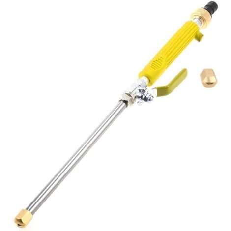 Pistolet pulvérisateur haute pression pour voiture, pistolet d'arrosage, outil de nettoyage de jardin et de voiture, buse de pulvérisation d'eau pour lave-vitres (jaune) (1/3)