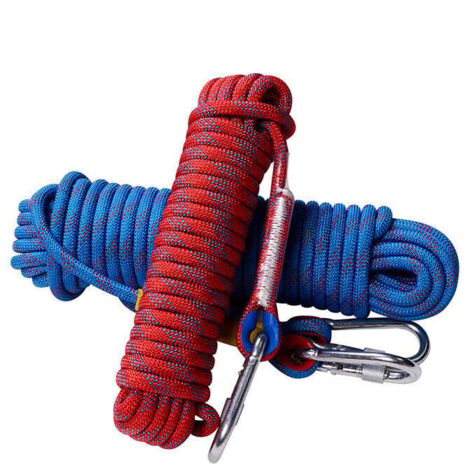 Corde d'escalade en Plein air, Corde d'escalade, Corde d'échappement, équipement d'escalade, Corde de Parachute de Sauvetage d'incendie-10mm de grosseur