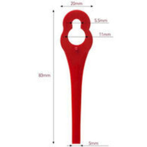 100 Pcs Lames en Plastique de Rechange, Pour Coupe Bordure Tondeuse à Gazon, pour Jardin et Pelouse (1/5)