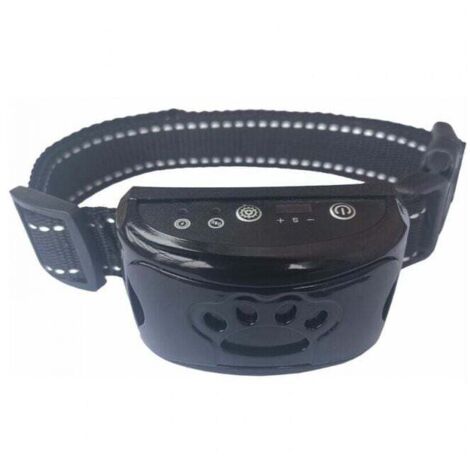Collier anti-aboiement rechargeable pour chien - Dispositif anti-aboiement pour petits, moyens et grands chiens - Noir (1/4)
