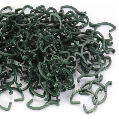 100 Pièces Clips De Vigne Végétale, 1 Taille Clips De Support pour Plantes Clips De Fixation De Vigne pour Support De Tige De Fleur De Fruit De Légume (Vert) H132 (1/5)