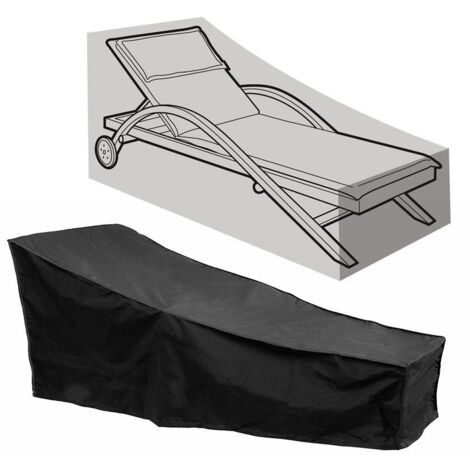 housse chaise longue jardin - Étanche housse pour transat de jardin avec matériau 210D durable, bache salon de jardin Housse de bain de soleil – (taille 208 cm L x 76 cm W x 78 cm H) (1/4)