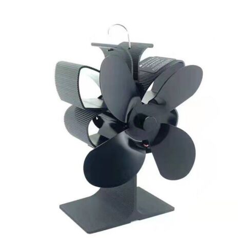 Ventilateur Poele à Bois, 4 pales Alimenté à la Chaleur Ventilateur à Poêle Ventilateur Cheminee, Ventilateur A (1/5)