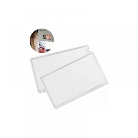 Deux miroirs de maquillage portables auto-adhésifs en acier inoxydable pour intérieur de voiture (1/5)