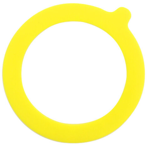 Bocaux en verre avec joints en caoutchouc (lot de 10) - 70 x 95 mm (jaune) (1/5)