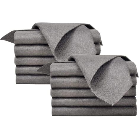 Chiffon de Nettoyage Magique Epaissi, Chiffon de Nettoyage en Microfibre Magique sans Traces, Chiffon de Nettoyage Réutilisable pour Cuisines,Verre,Voitures et Fenêtres (10pcs) (1/5)