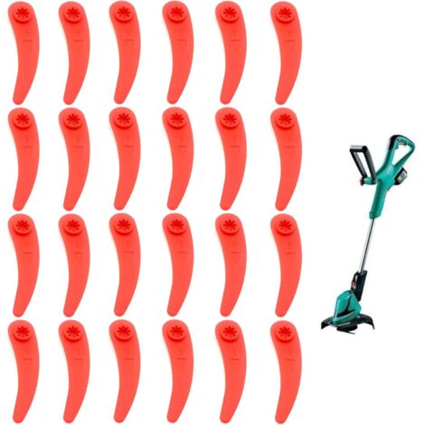 Lot de 24 lames de rechange en plastique pour tondeuse à gazon ART 23-18 Li/26-18Li Rouge (1/5)