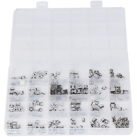 240 Pcs 24 Types Modèles USB souder connecteur,Micro USB Femelle Connecteur a Souder,micro USB souder pour Ordinateurs, téléphones Portables et appareils électroniques (1/5)